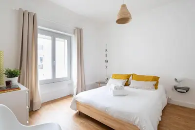 Un ou plusieurs lits dans un hébergement de l'établissement Harmonie - Magnifique appt proche Cité des Congrès