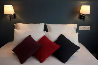 Un ou plusieurs lits dans un hébergement de l'établissement La Villa en L'île - 2 Piscines & Spa