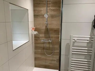 Salle de bains dans l'établissement Chambres d'hôtes Logis Charrier Le Petit Bignon
