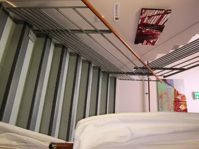 Un ou plusieurs lits dans un hébergement de l'établissement Appartements Studios VILLA DES MARAIS 1 à 2 personnes proche du Lac de GrandLieu
