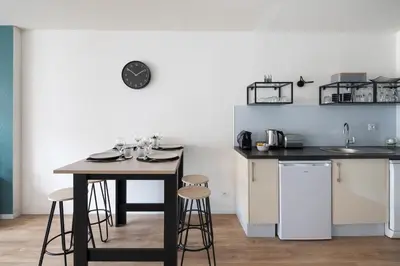 Cuisine ou kitchenette dans l'établissement Le Sphinx by Cocoonr