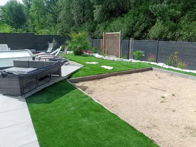 Jardin de l'établissement Villa avec piscine privée à Saint-Jean-de-Monts