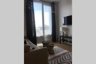 Télévision ou salle de divertissement dans l'établissement Le Convivial Ethnique-Pont Rousseau studio T1bis