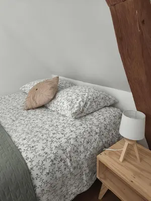Un ou plusieurs lits dans un hébergement de l'établissement Gîte La Pâquerie