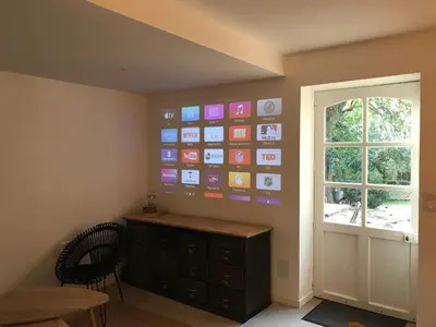 Télévision ou salle de divertissement dans l'établissement La petite Noe
