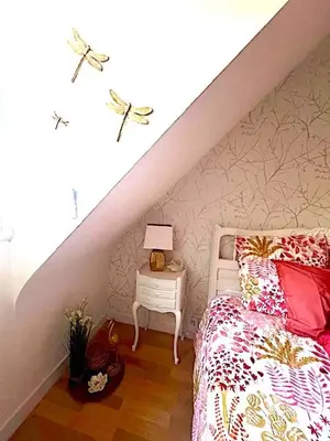 Un ou plusieurs lits dans un hébergement de l'établissement Aux portes de Pornichet, Chambres d'hôtes Ty'Sacha