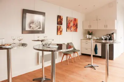 Cuisine ou kitchenette dans l'établissement Gîte Le Relais de Poste