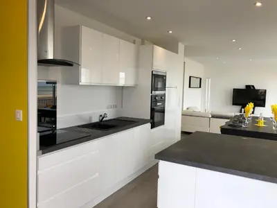 Cuisine ou kitchenette dans l'établissement Appartement 