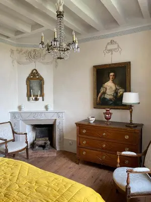 Coin salon dans l'établissement Manoir de Ghaisne
