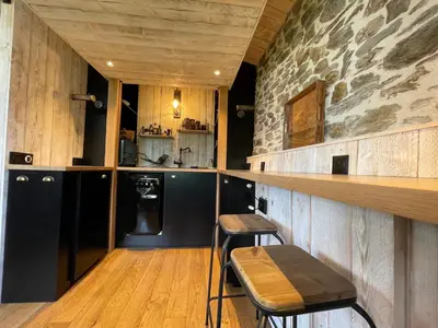 Cuisine ou kitchenette dans l'établissement La Demoiselle de Bohardy