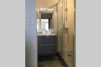 Salle de bains dans l'établissement L'esplanade