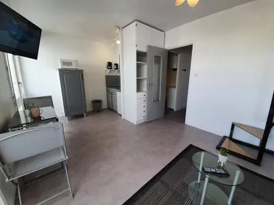 Télévision ou salle de divertissement dans l'établissement Studio refait à neuf, 4 couchages, plage immédiate - FR-1-224C-135