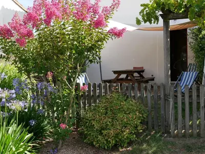 Jardin de l'établissement Gîte de caractère au cœur des vignes avec jardin, vélos et équipements bébé - FR-1-306-796