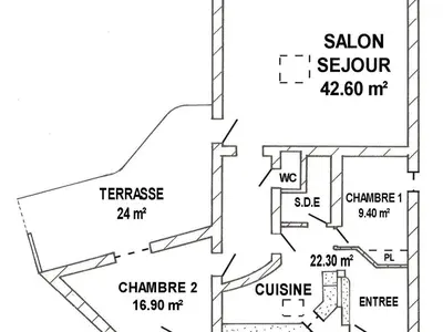 Plan de l'établissement Belle maison rénovée au cœur des vignes entre Nantes et Clisson, jardin privatif, wifi inclus - FR-1-306-799