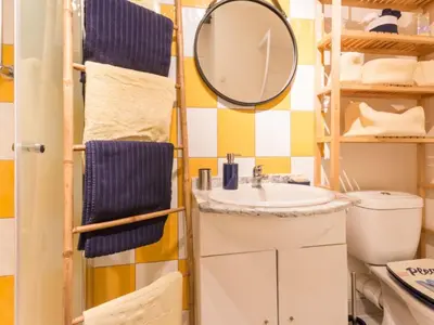 Salle de bains dans l'établissement Charmante maison au cœur du Vignoble Nantais avec wifi - FR-1-306-804