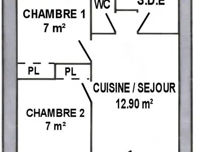 Plan de l'établissement Gîte Authentique au Cœur des Vignes avec Terrasse Privative et Wifi, à 25 km de Nantes - FR-1-306-813