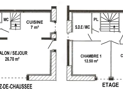 Plan de l'établissement Charmante maison rénovée à 300m de la Loire avec jardin, terrasse, WiFi et équipements bébé - FR-1-306-815