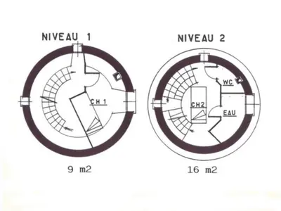 Plan de l'établissement Moulin rénové avec jardin clos près de Pornic - FR-1-306-872