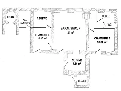 Plan de l'établissement Maison de vignerons avec jardin, Wifi, animaux acceptés - FR-1-306-891