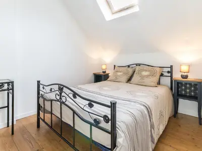 Un ou plusieurs lits dans un hébergement de l'établissement Gîte Charmant en Brière: Proche Guérande, Jardin Privé, 2 Chambres - FR-1-306-941