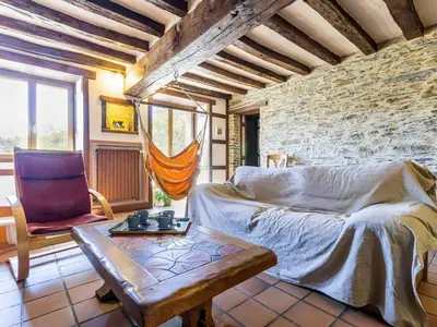 Coin salon dans l'établissement Maison de Charme au Calme avec Jardin, Idéale Famille, Proche Nantes! - FR-1-306-1008