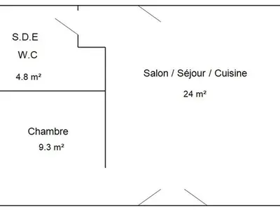 Plan de l'établissement Gîte paisible à la campagne près de Pornic, jardin commun, wifi, idéal pour détente et loisirs - FR-1-306-1069