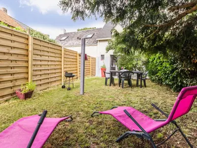 Jardin de l'établissement Gîte rénové avec jardin privé, proche de la Baule et Guérande, idéal pour 4 personnes. - FR-1-306-1163