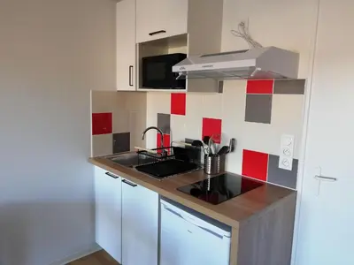 Cuisine ou kitchenette dans l'établissement Studios les 3 Eclats