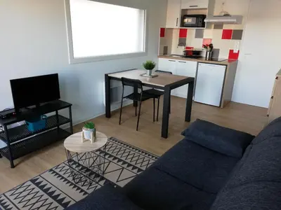 Cuisine ou kitchenette dans l'établissement Studios les 3 Eclats