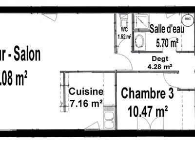Plan de l'établissement Gîte de campagne avec jardin clos, 3 chambres, terrasse, basse-cour, et terrain de pétanque - FR-1-306-918