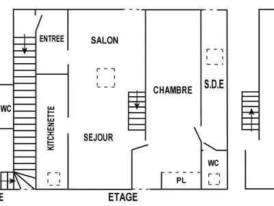 Plan de l'établissement Gîte calme, Wifi, proche Pornic, 4 pers. - FR-1-306-1058