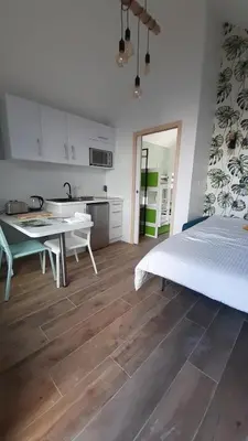Cuisine ou kitchenette dans l'établissement Gîte Petite Folie Nantaise, à 2 pas de la Loire