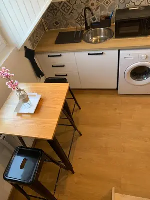 Cuisine ou kitchenette dans l'établissement BLUE MOON