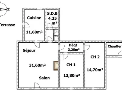 Plan de l'établissement Maison rénovée avec piscine chauffée privative près de Challans et Aizenay - FR-1-426-258