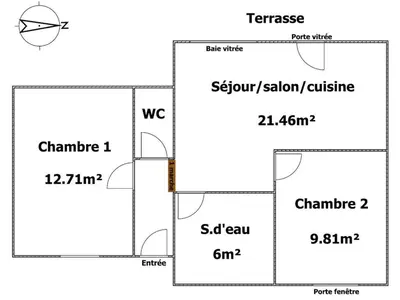 Plan de l'établissement Maison rénovée proche mer avec terrasse, parking privé et wifi à Barbâtre - FR-1-426-440