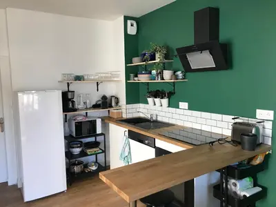 Cuisine ou kitchenette dans l'établissement Maison Chiche