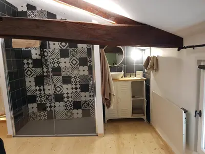 Cuisine ou kitchenette dans l'établissement Echappée romantique
