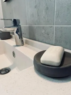 Salle de bains dans l'établissement Maison en pierres au calme près d'Ancenis