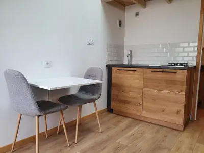 Cuisine ou kitchenette dans l'établissement Angers Green Lodge - Cosy Studio