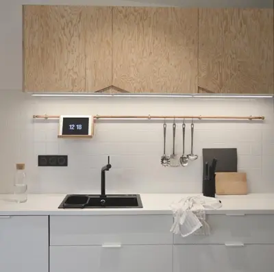 Cuisine ou kitchenette dans l'établissement PLAISANCE Bouguenais - Appartement Nantes - PARKING GRATUIT