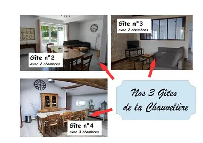 Plan de l'établissement 3 Gites proche Puy du fou