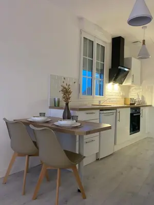 Cuisine ou kitchenette dans l'établissement Studio cosy refait à neuf,au calme 5 min du centre