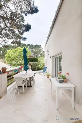 Balcon ou terrasse dans l'établissement La Marée - 750m plage Noëveillard - Wifi