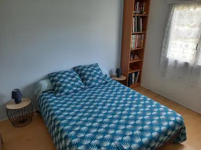Un ou plusieurs lits dans un hébergement de l'établissement Chambres tranquilles en campagne