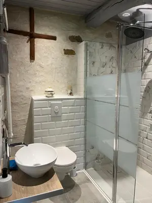 Salle de bains dans l'établissement Halte vendéenne atypique