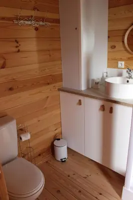 Salle de bains dans l'établissement CHALET ESPRIT ZEN et NATURE AVEC SPA