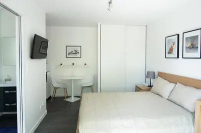 Un ou plusieurs lits dans un hébergement de l'établissement Studio indépendant chez l’habitant au calme (n°2)
