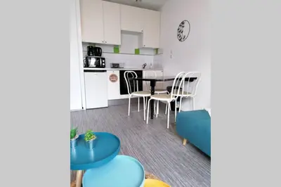 Cuisine ou kitchenette dans l'établissement STUDIO 150M DE LA PLAGE DES DEMOISELLES