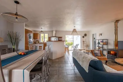 Coin salon dans l'établissement Maison 10 personnes - Jardin - Noirmoutier-en-l Ile
