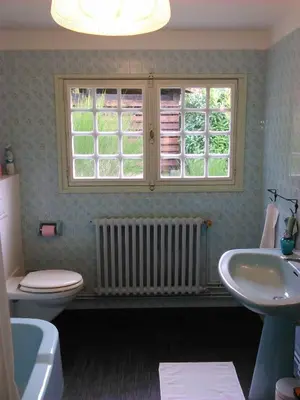 Salle de bains dans l'établissement Les gîtes des Beaux Chênes